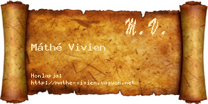 Máthé Vivien névjegykártya